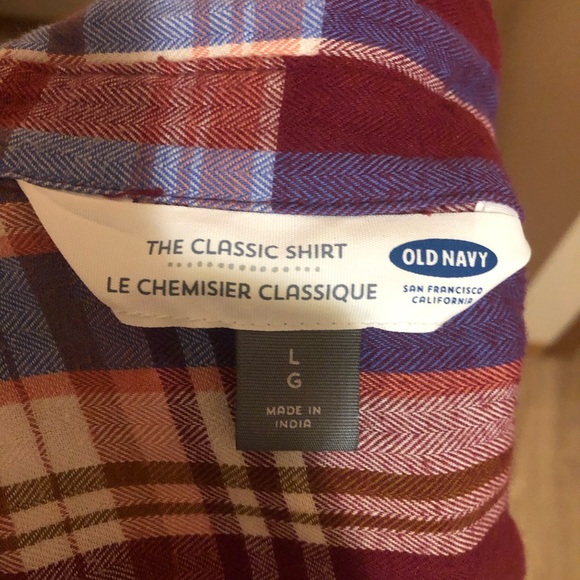 Maroon plaid button down - Picture 3 of 3